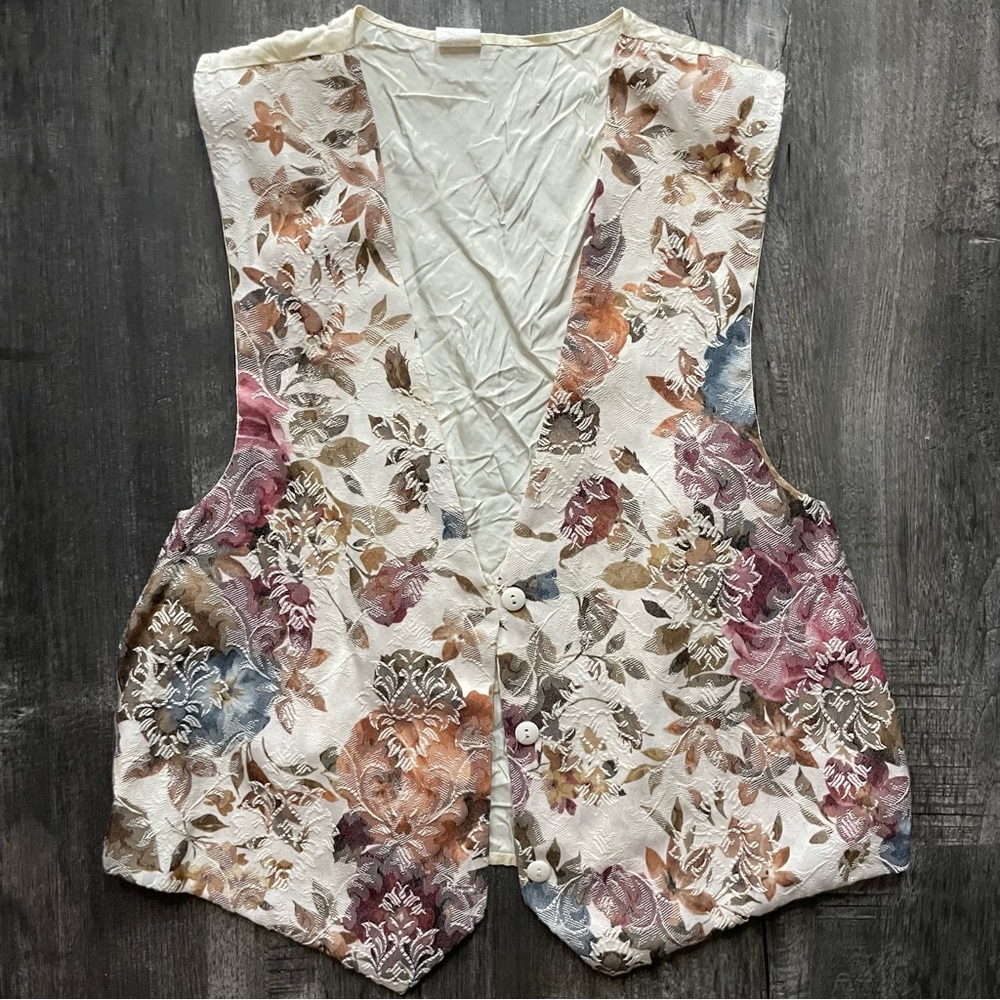 Vintage floral vest